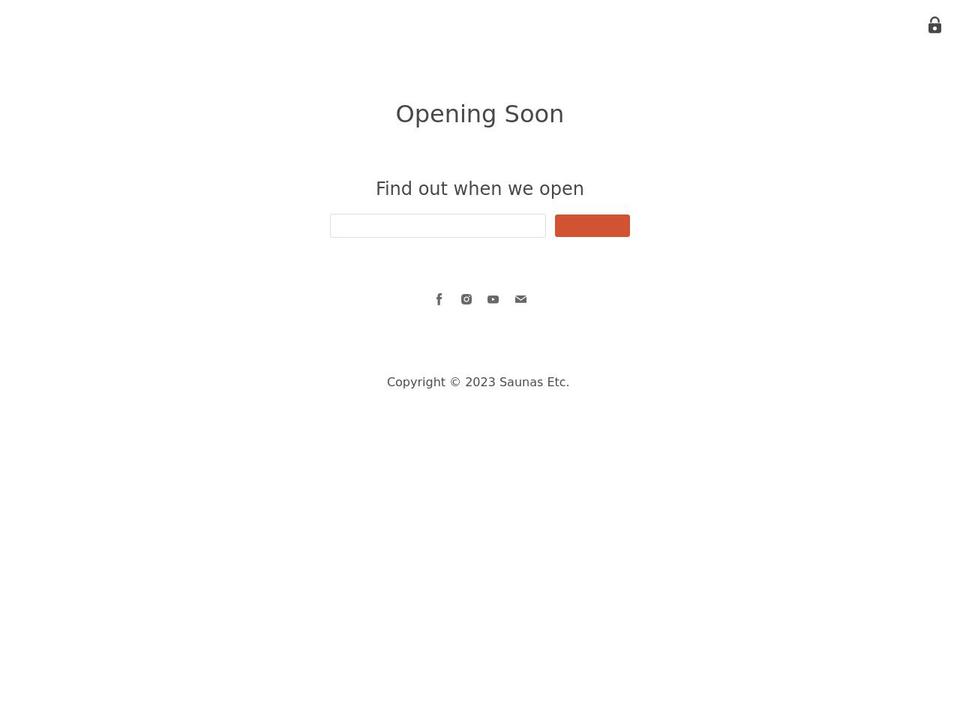 saunasetc.com shopify website screenshot