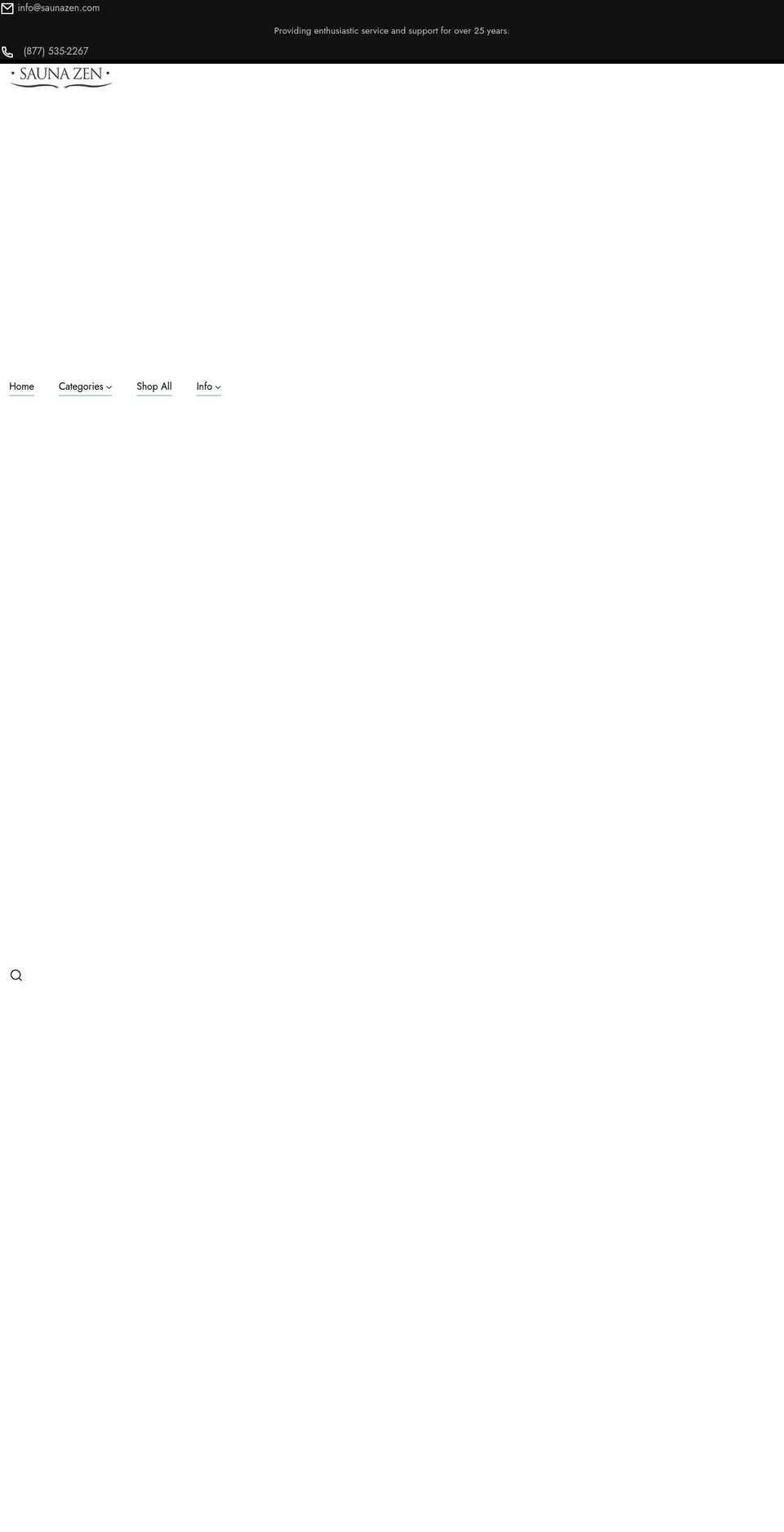 saunazen.com shopify website screenshot