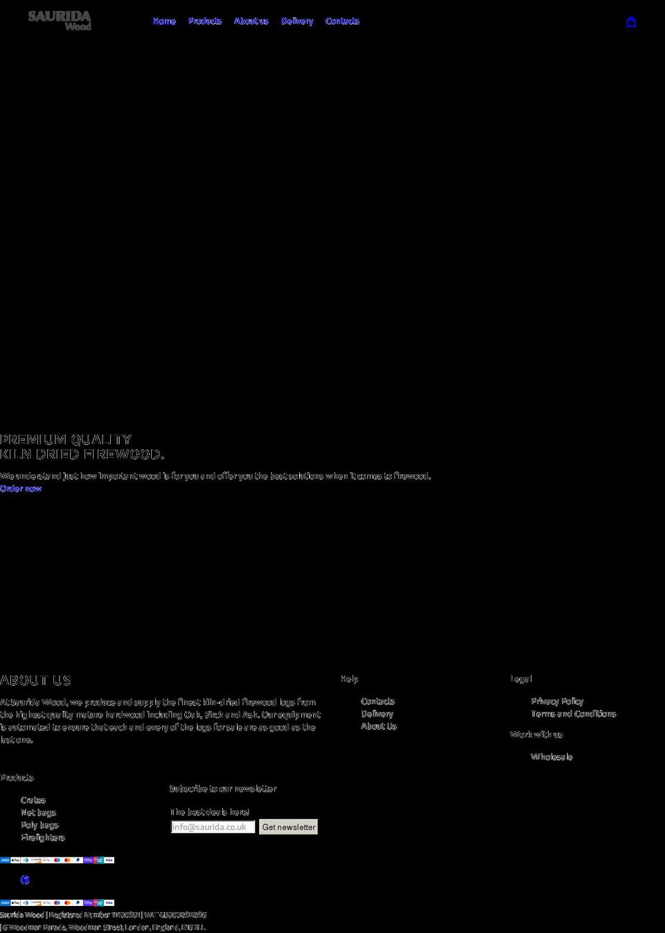 saurida.co.uk shopify website screenshot