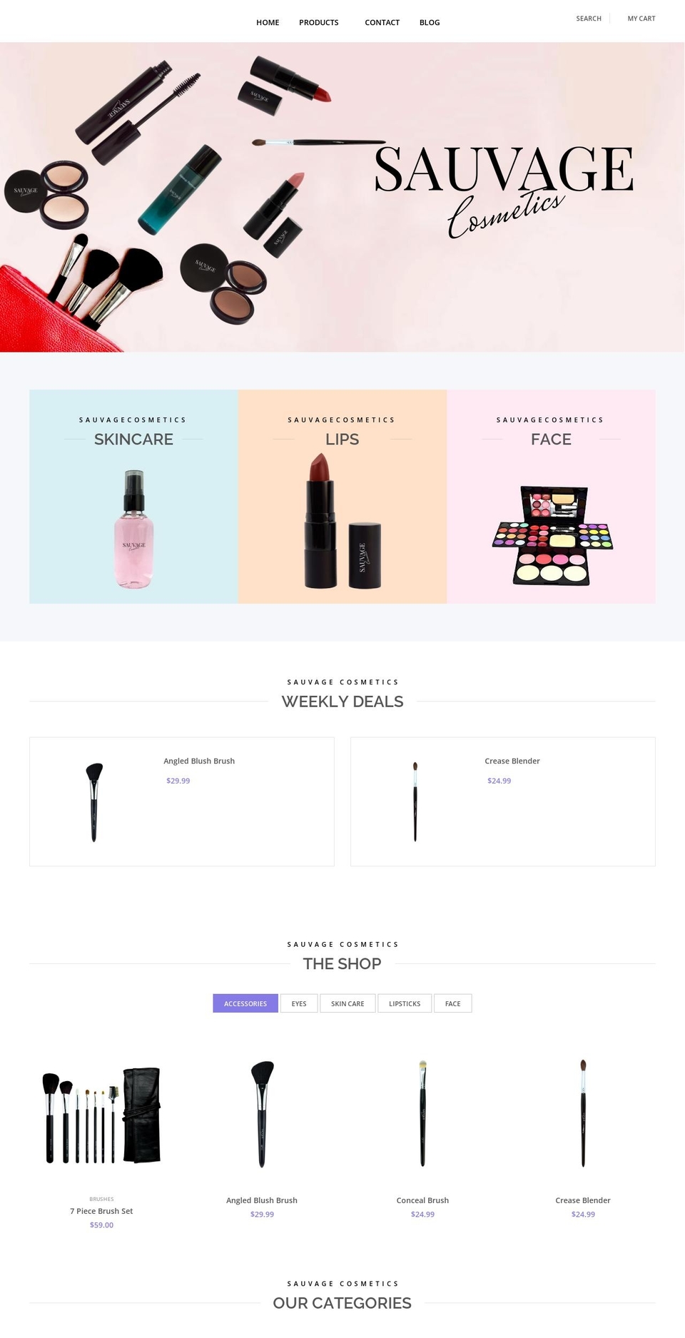 Down Shopify theme site example sauvagecosmetics.com