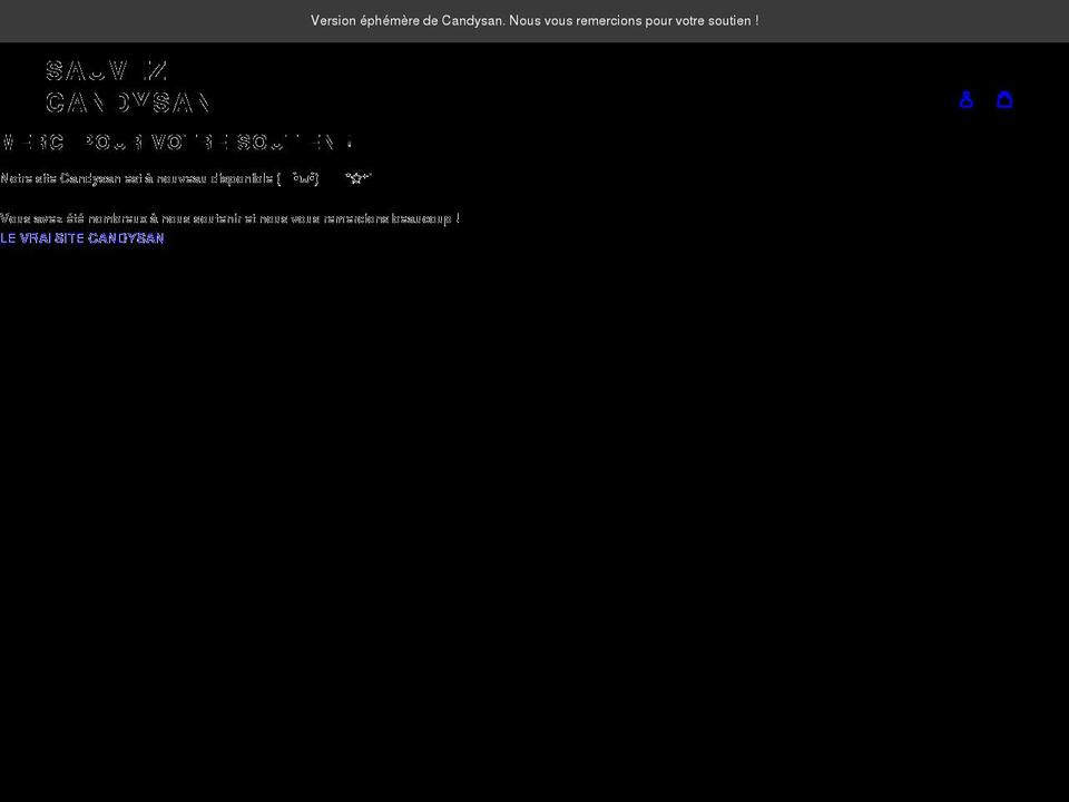 sauvezcandysan.com shopify website screenshot