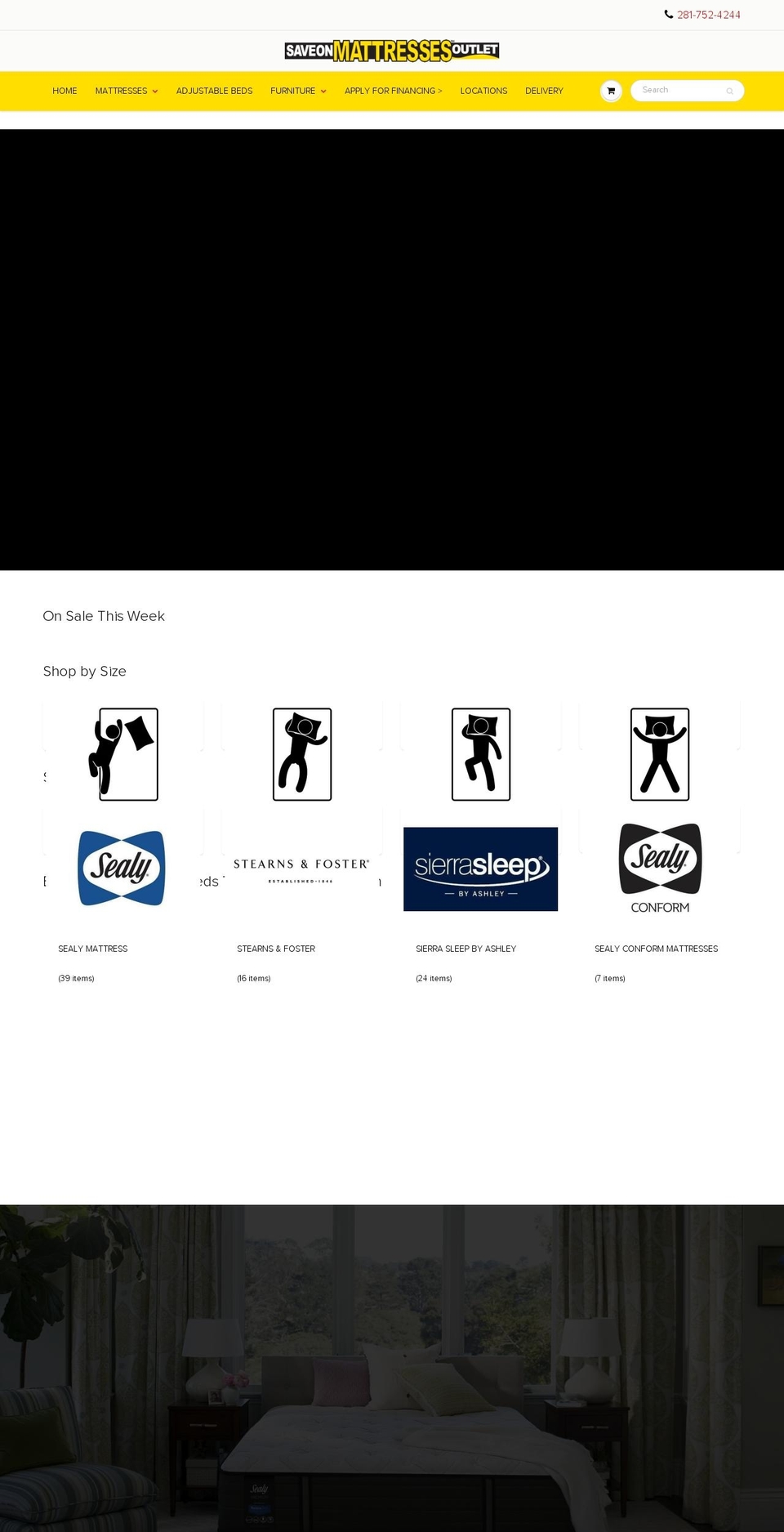 sav-onmattressoutlet.com shopify website screenshot