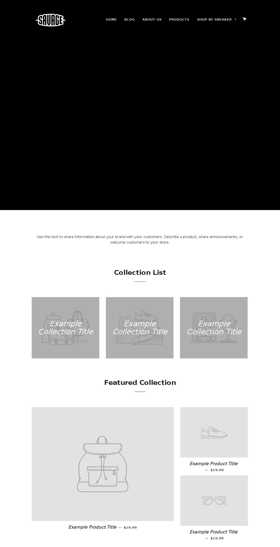 savage-brand.com shopify website screenshot