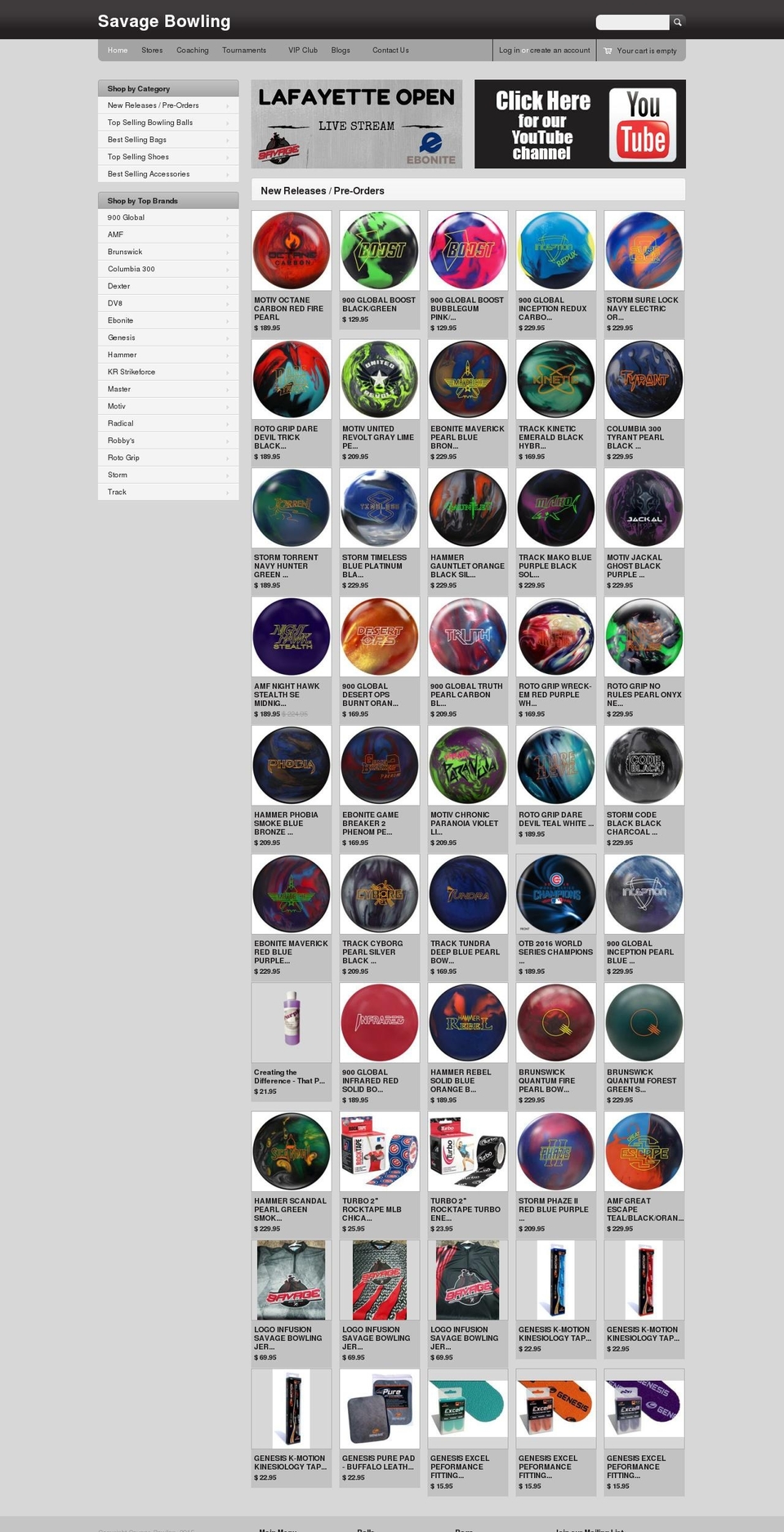 savagebowling.com shopify website screenshot