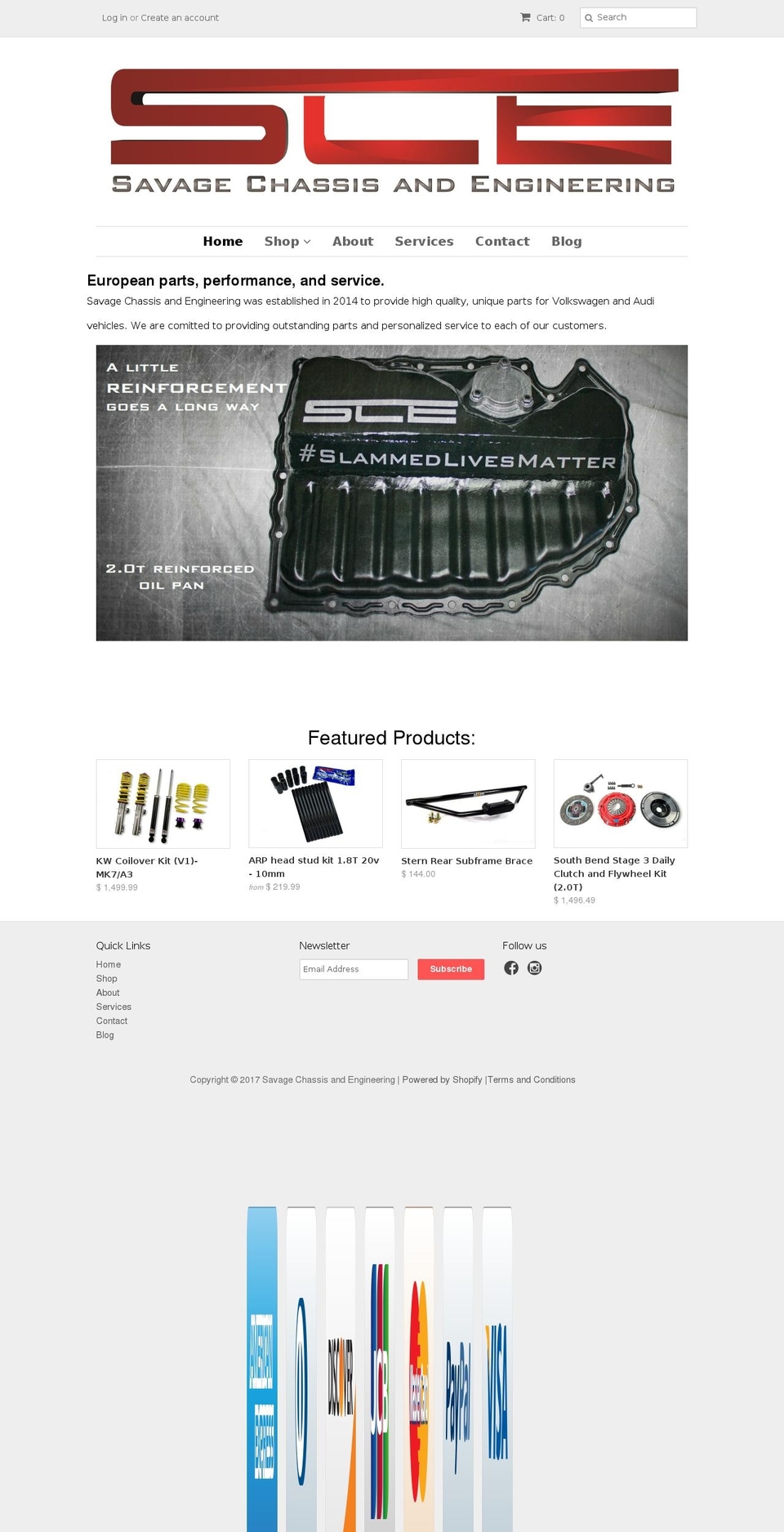 savagechassis.com shopify website screenshot