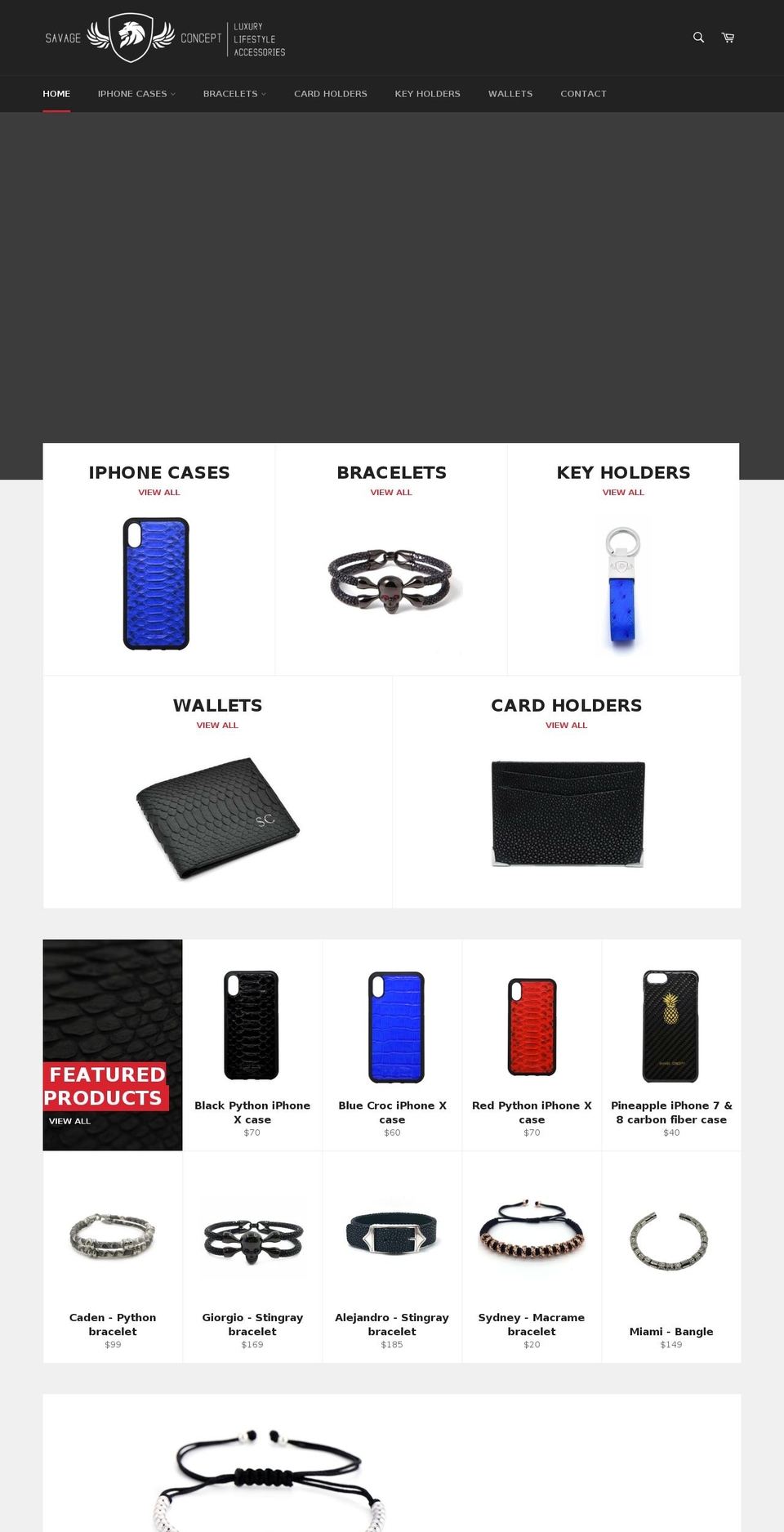 savageconcept.net shopify website screenshot