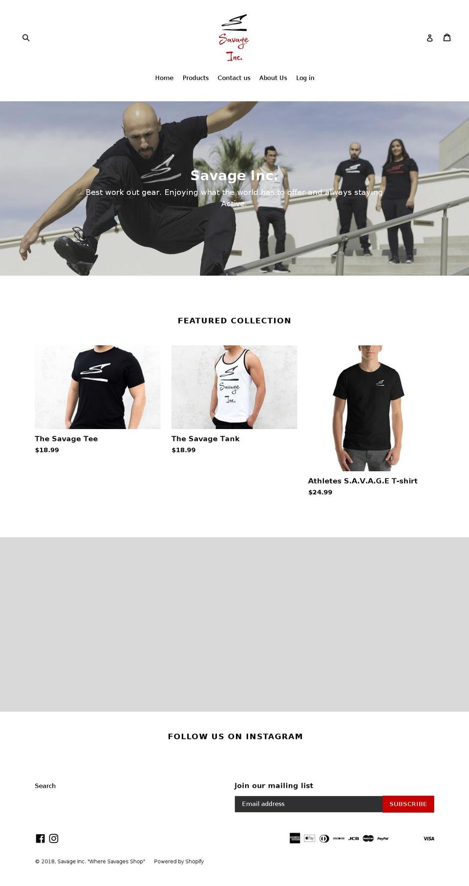 savagecorp.net shopify website screenshot