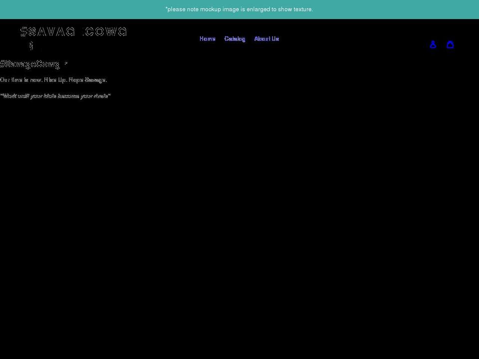 savagecowgirl.com shopify website screenshot