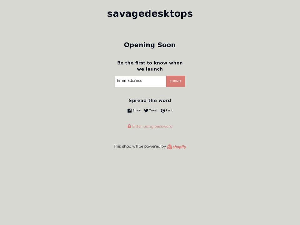 savagedesktops.com — Shopify storefront screenshot