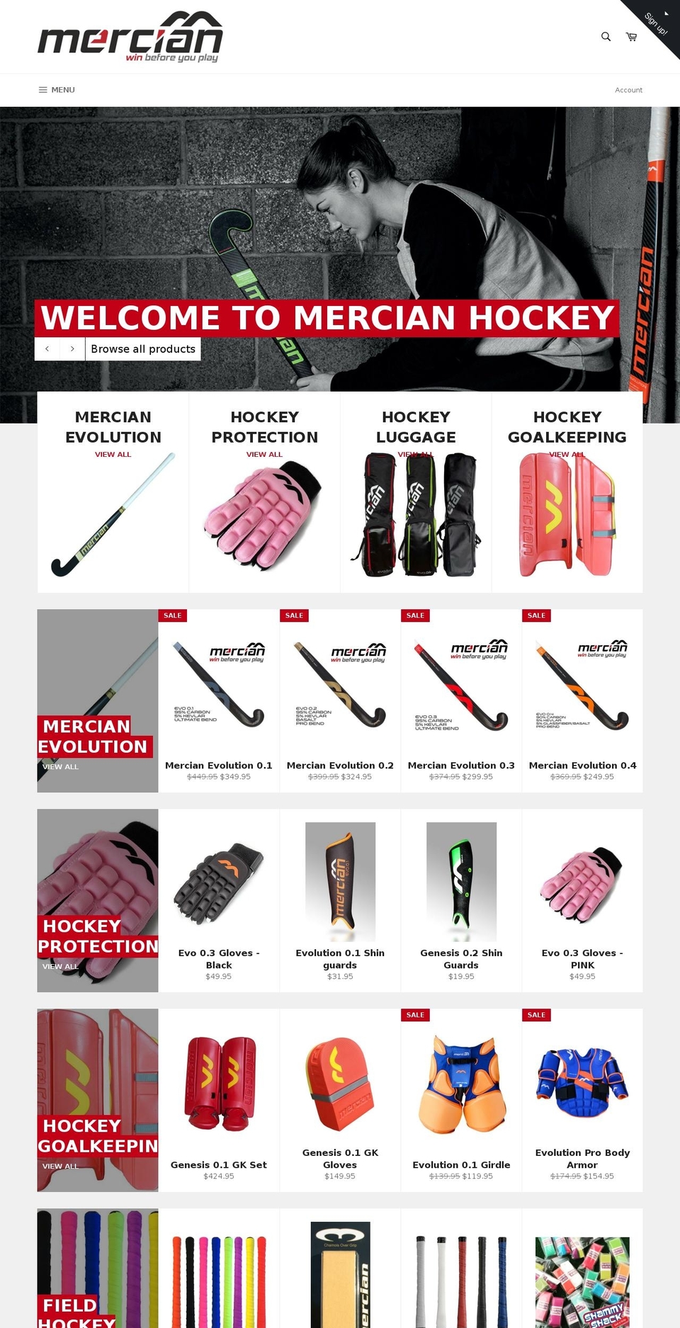 savagefieldhockey.com shopify website screenshot