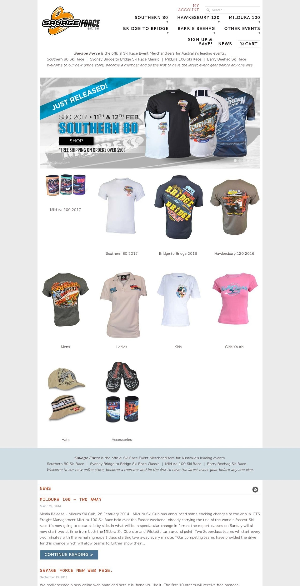 savageforce.com.au shopify website screenshot