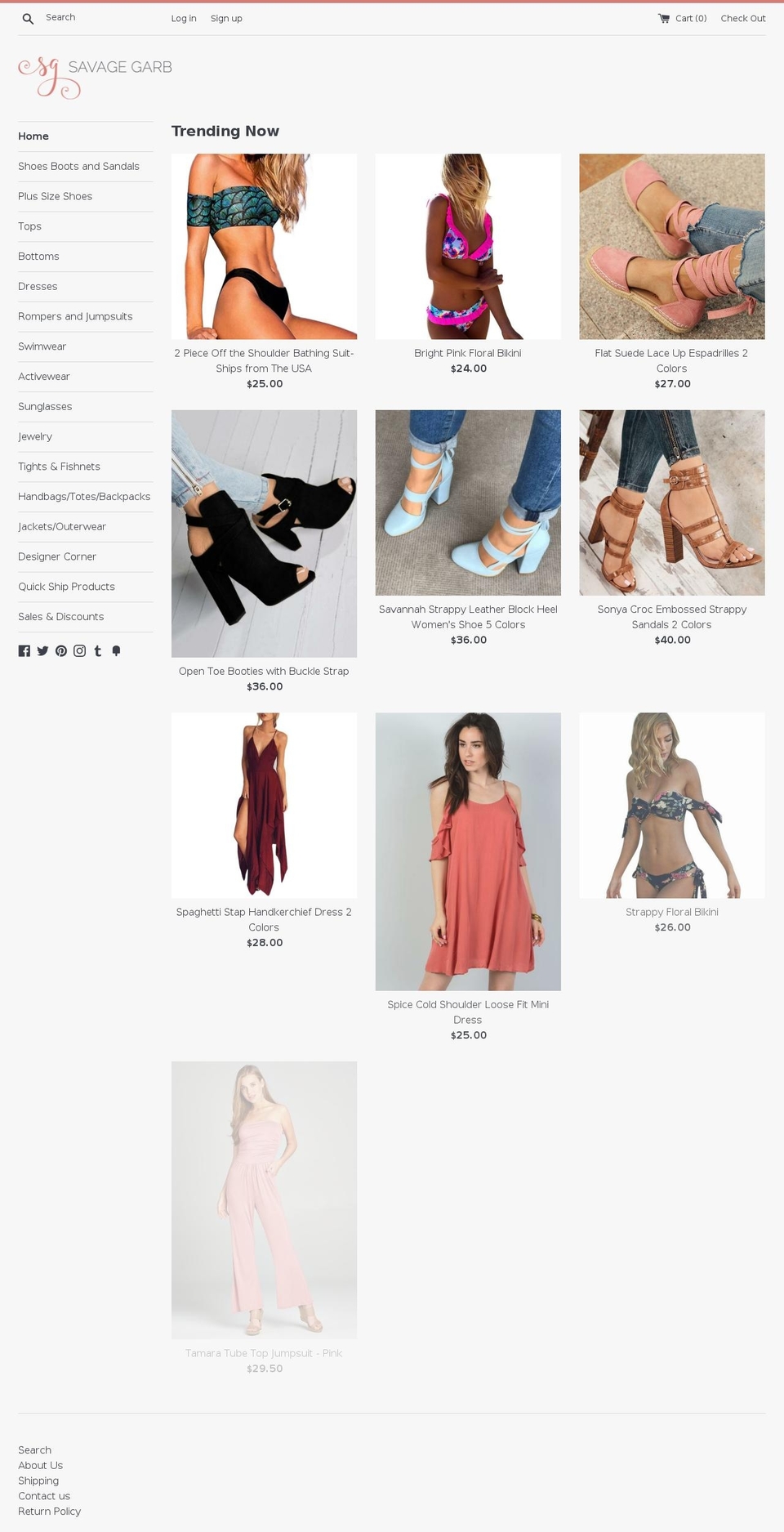 Copy of Simple Shopify theme site example savagegarb.com