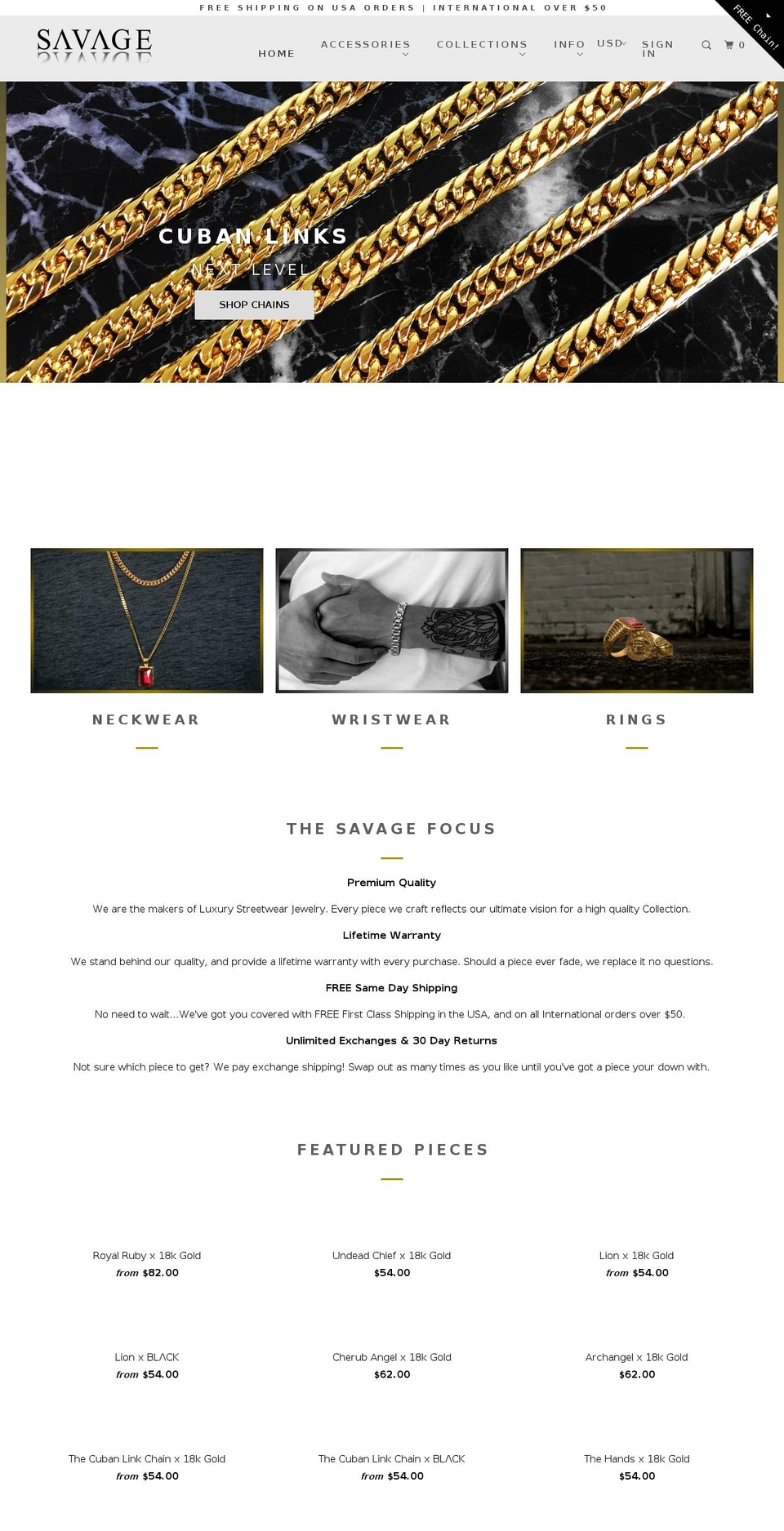 savageluxury.com shopify website screenshot