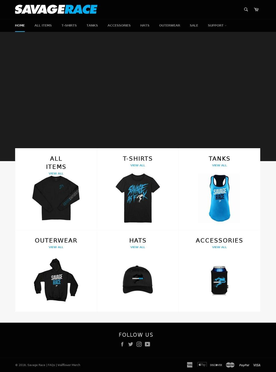 savageracestore.com shopify website screenshot