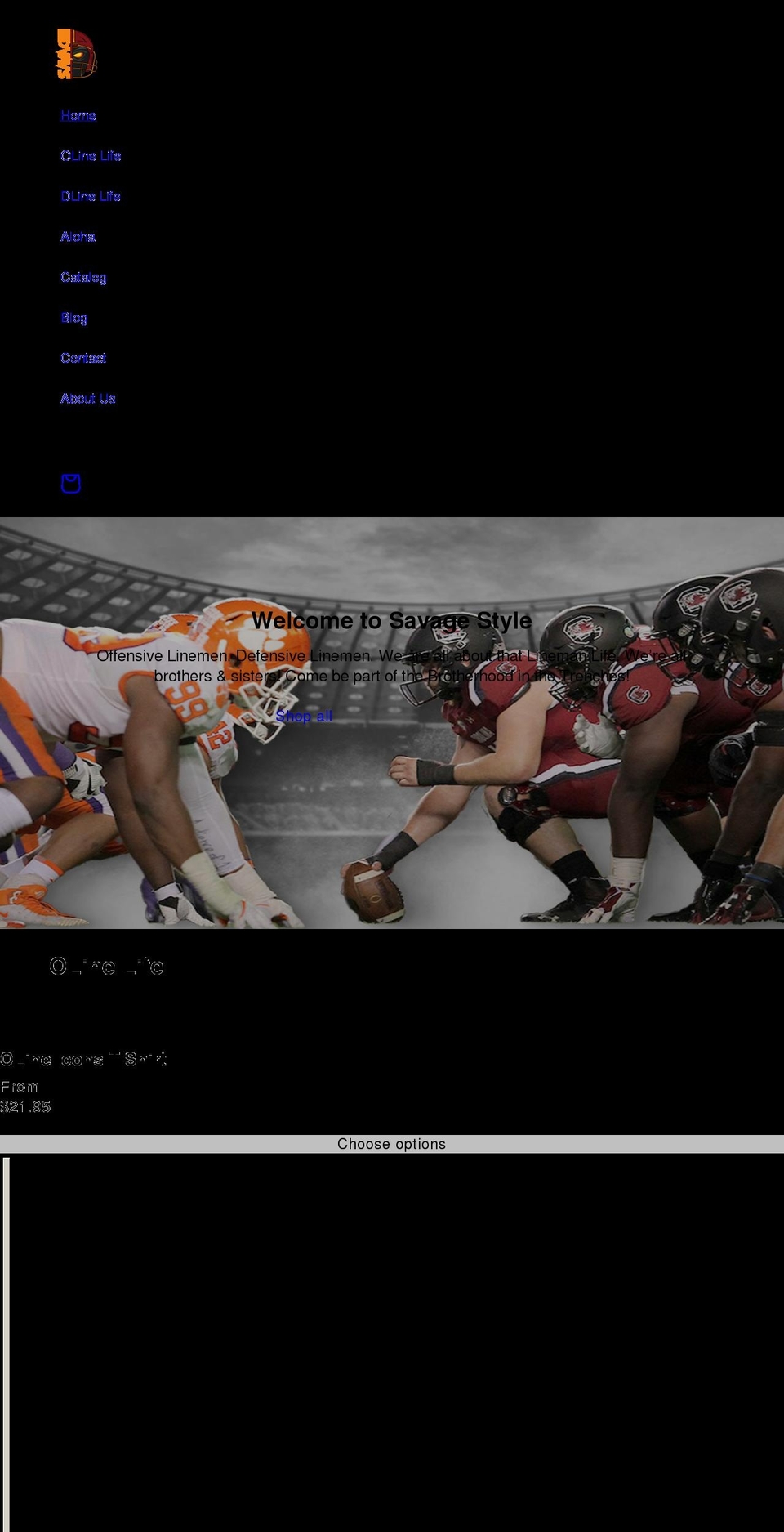 savagestyle.net shopify website screenshot