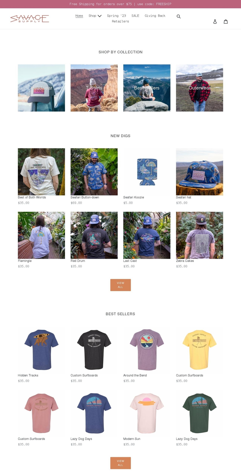 savagesupply.co shopify website screenshot