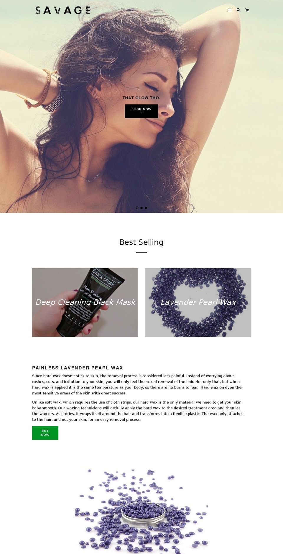 savagewax.com — Shopify storefront screenshot