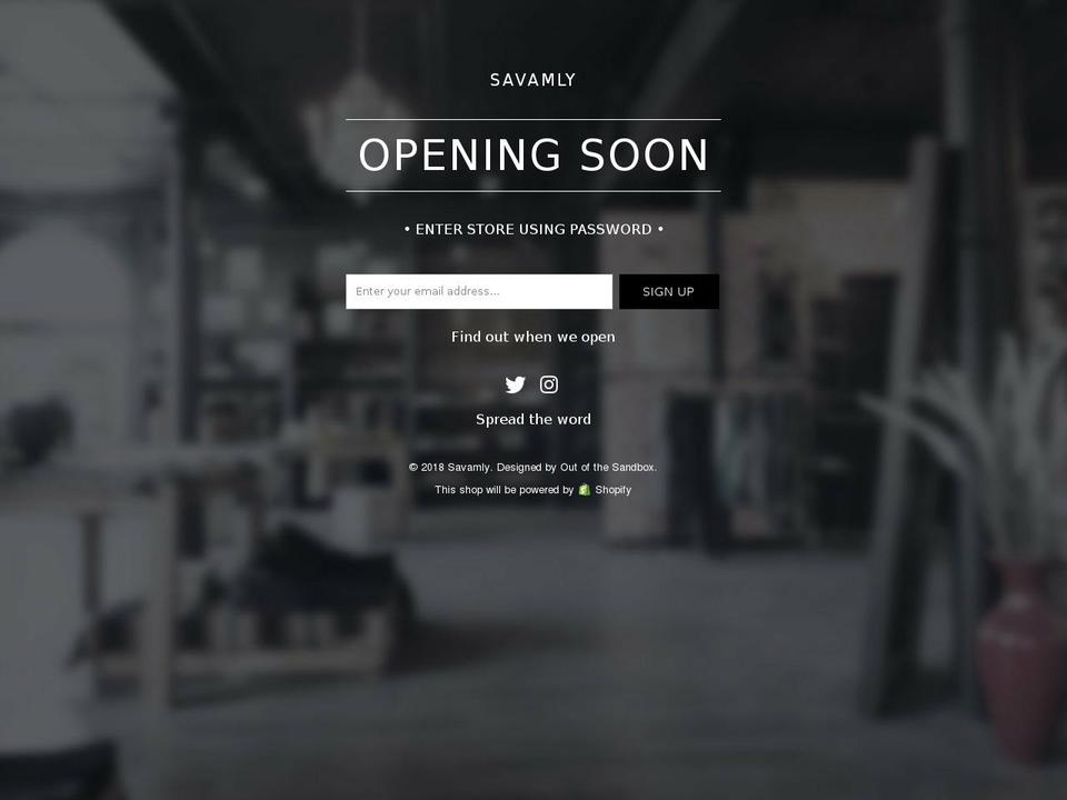 savamly.com shopify website screenshot