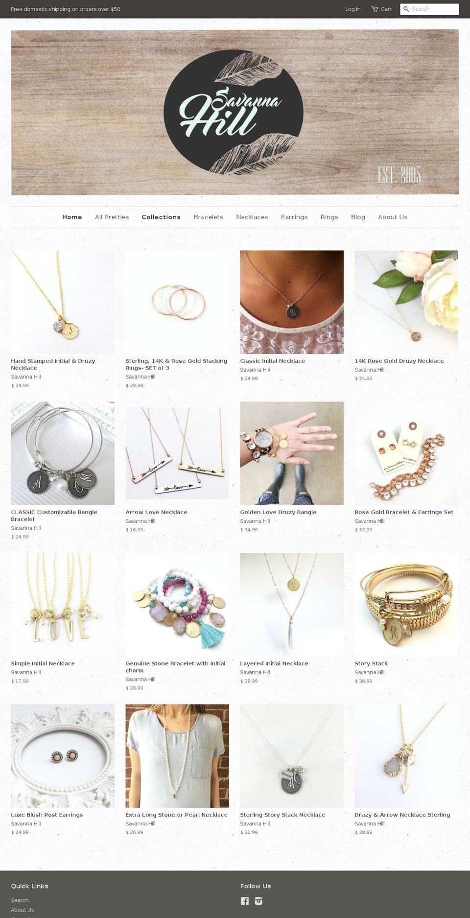 savannahill.com shopify website screenshot