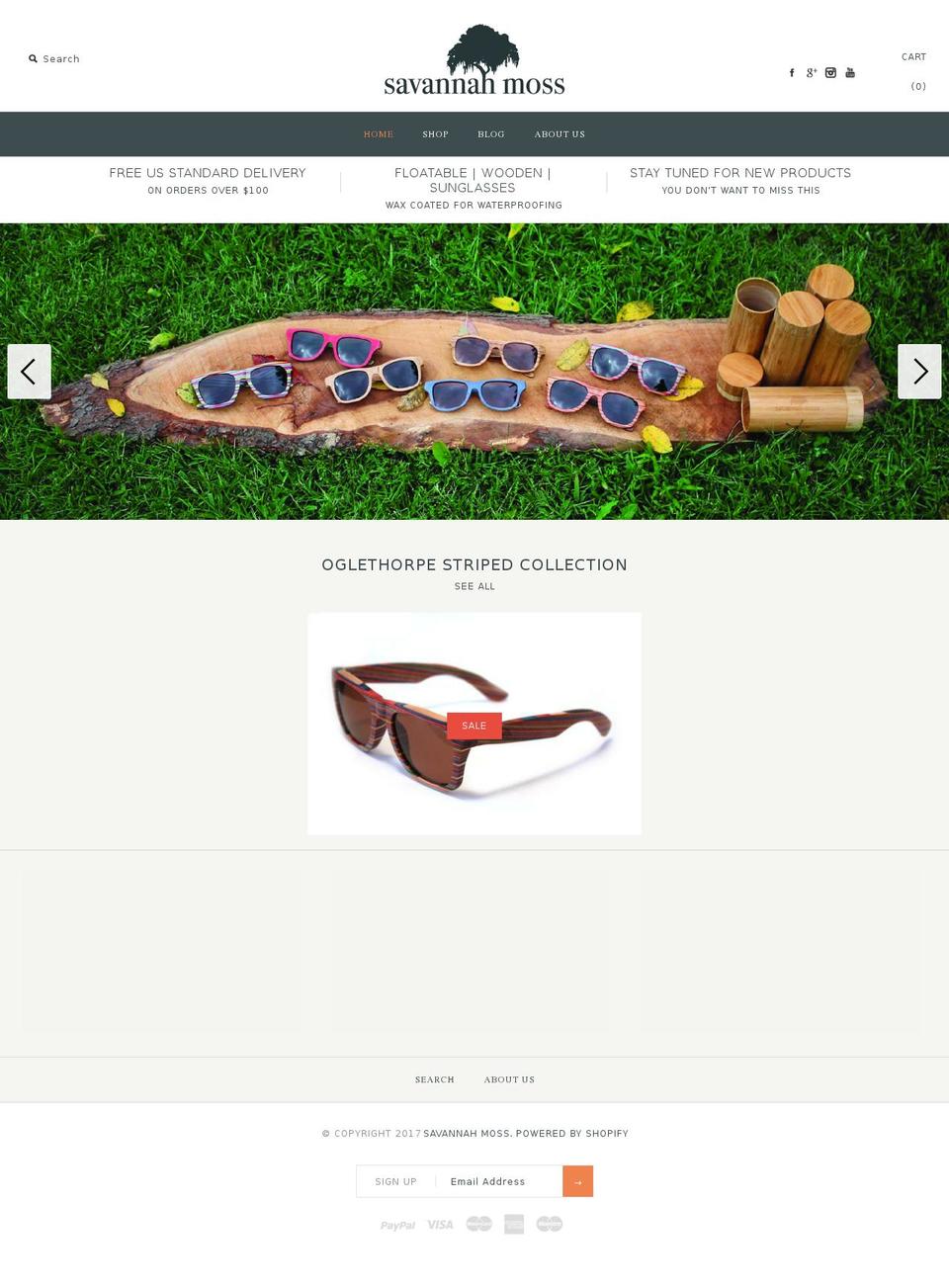 savannahmoss.com shopify website screenshot