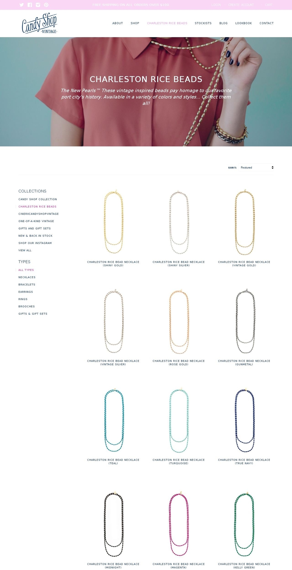 savannahricebeads.com shopify website screenshot