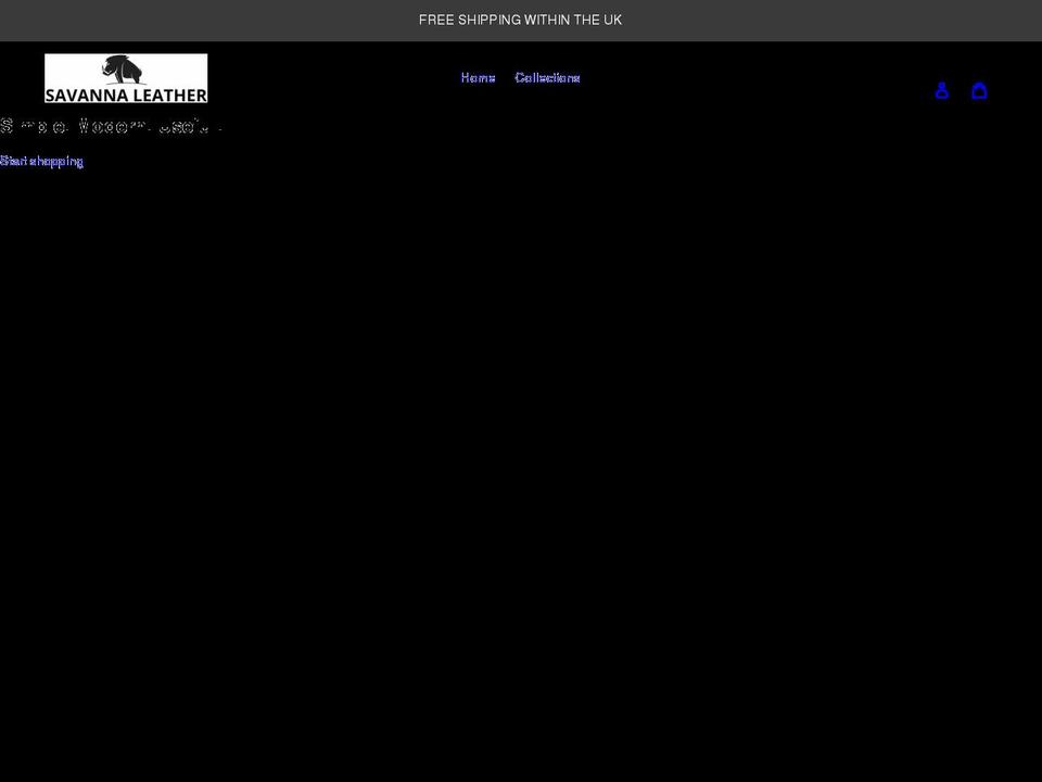 savannaleather.com shopify website screenshot