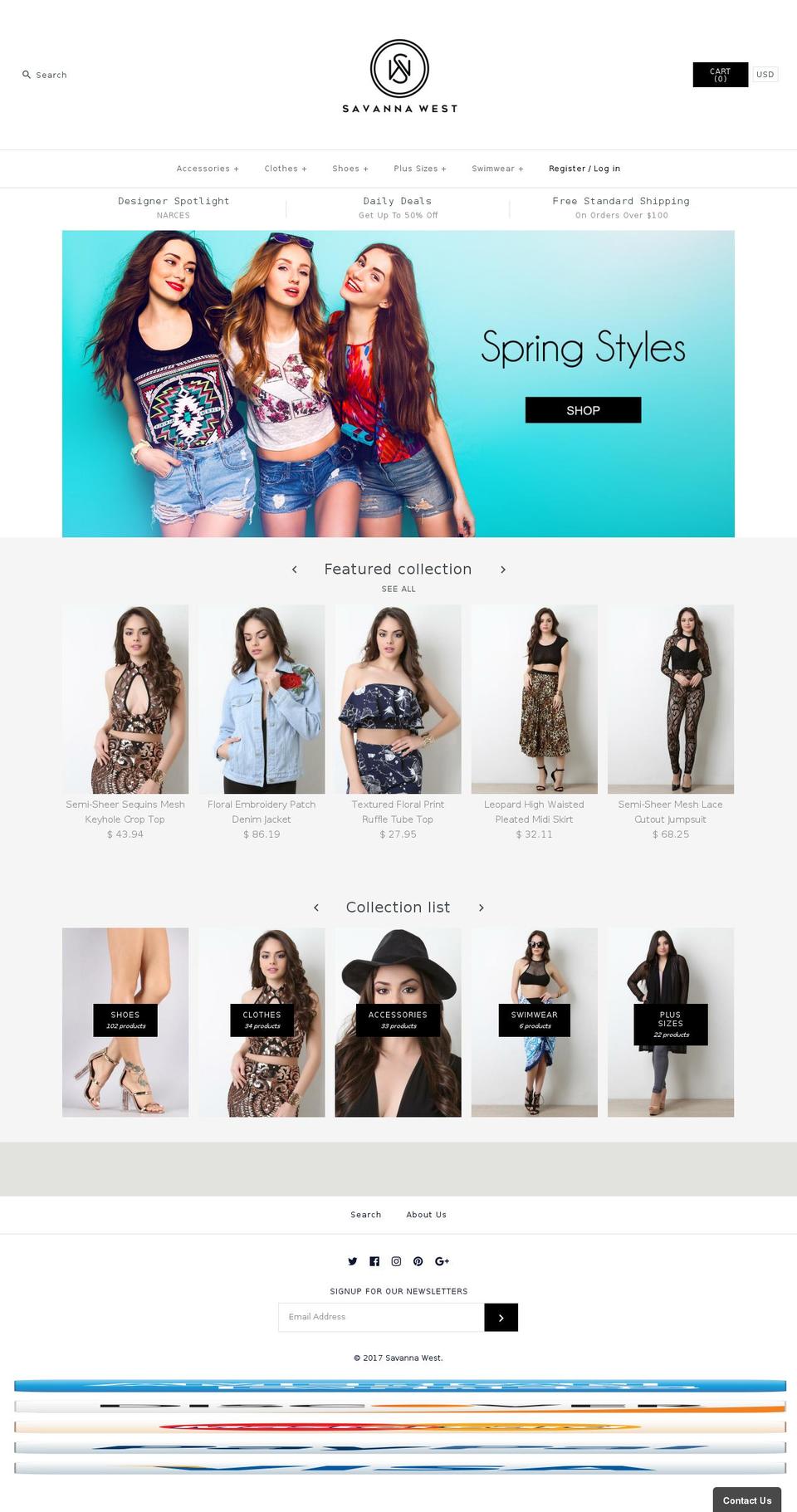 luxe Shopify theme site example savannawest.com