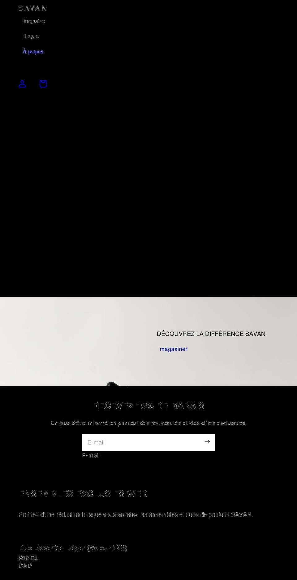 savanskincare.com shopify website screenshot