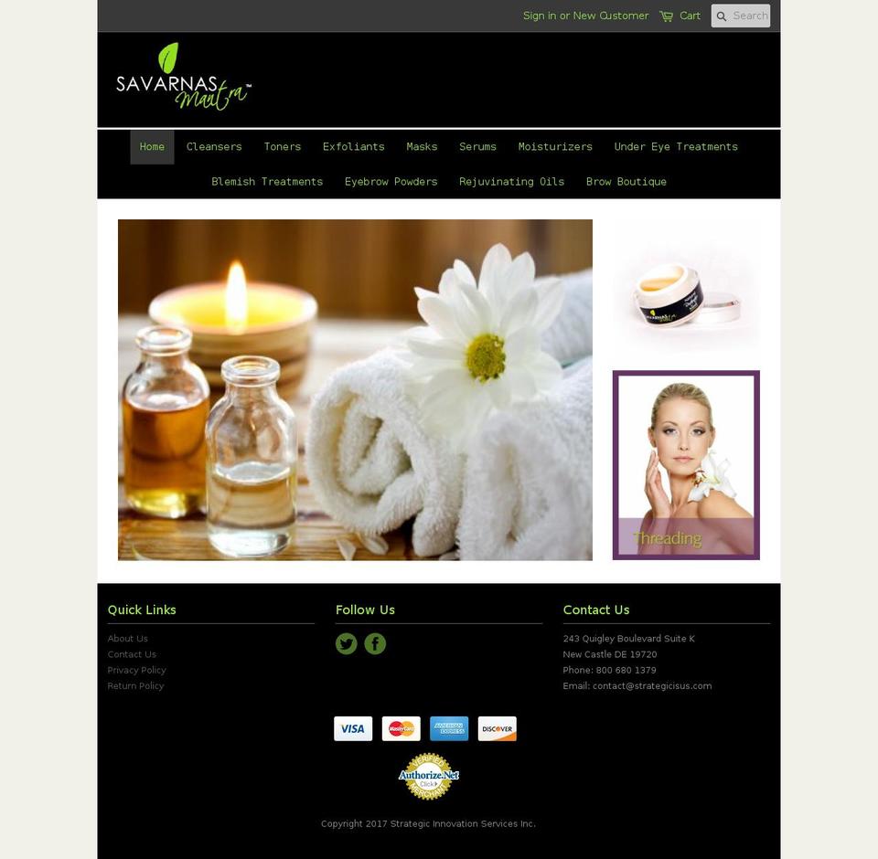 Savarnas Mantra Shopify theme site example savarnasmantra.myshopify.com