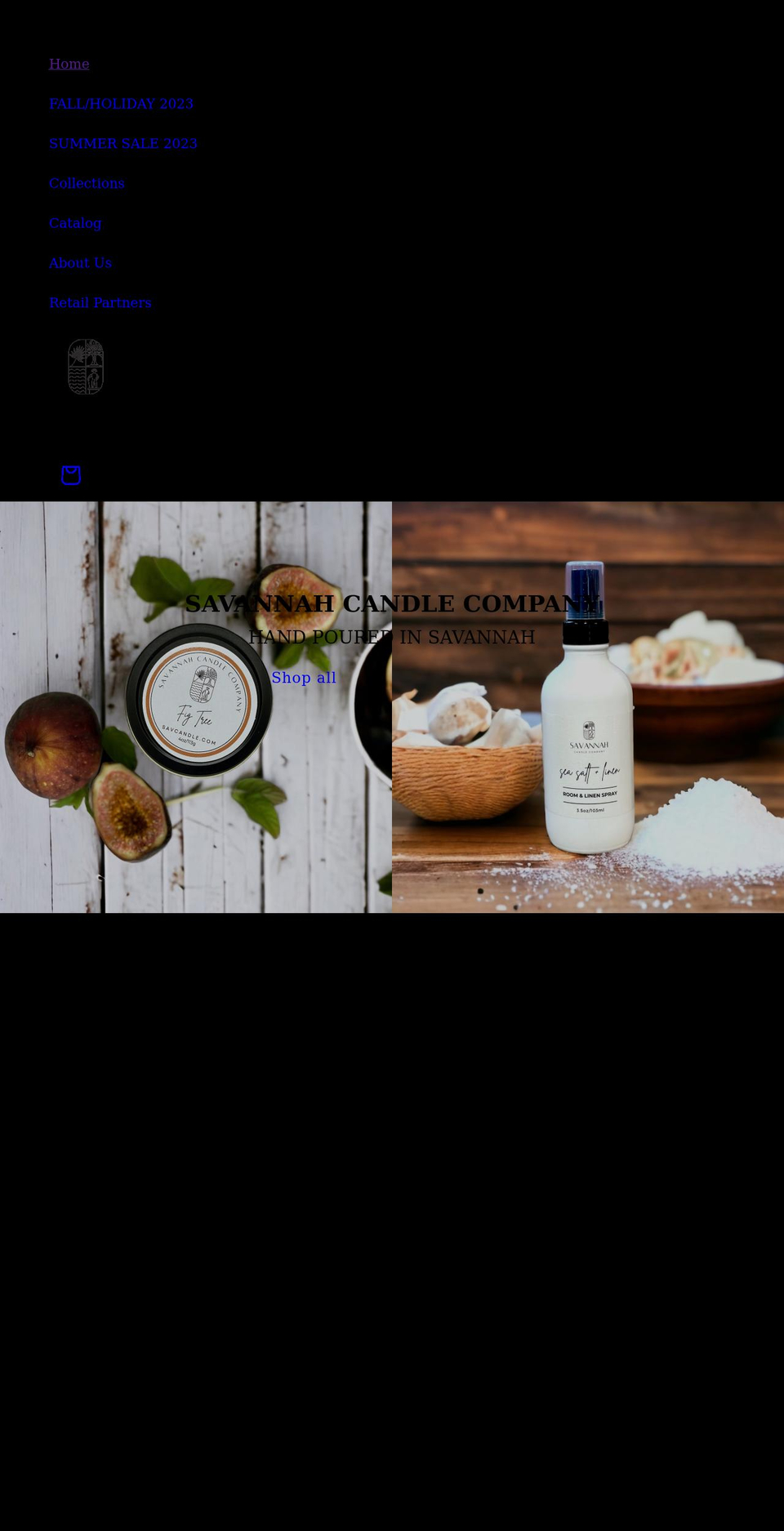 savcandle.com shopify website screenshot
