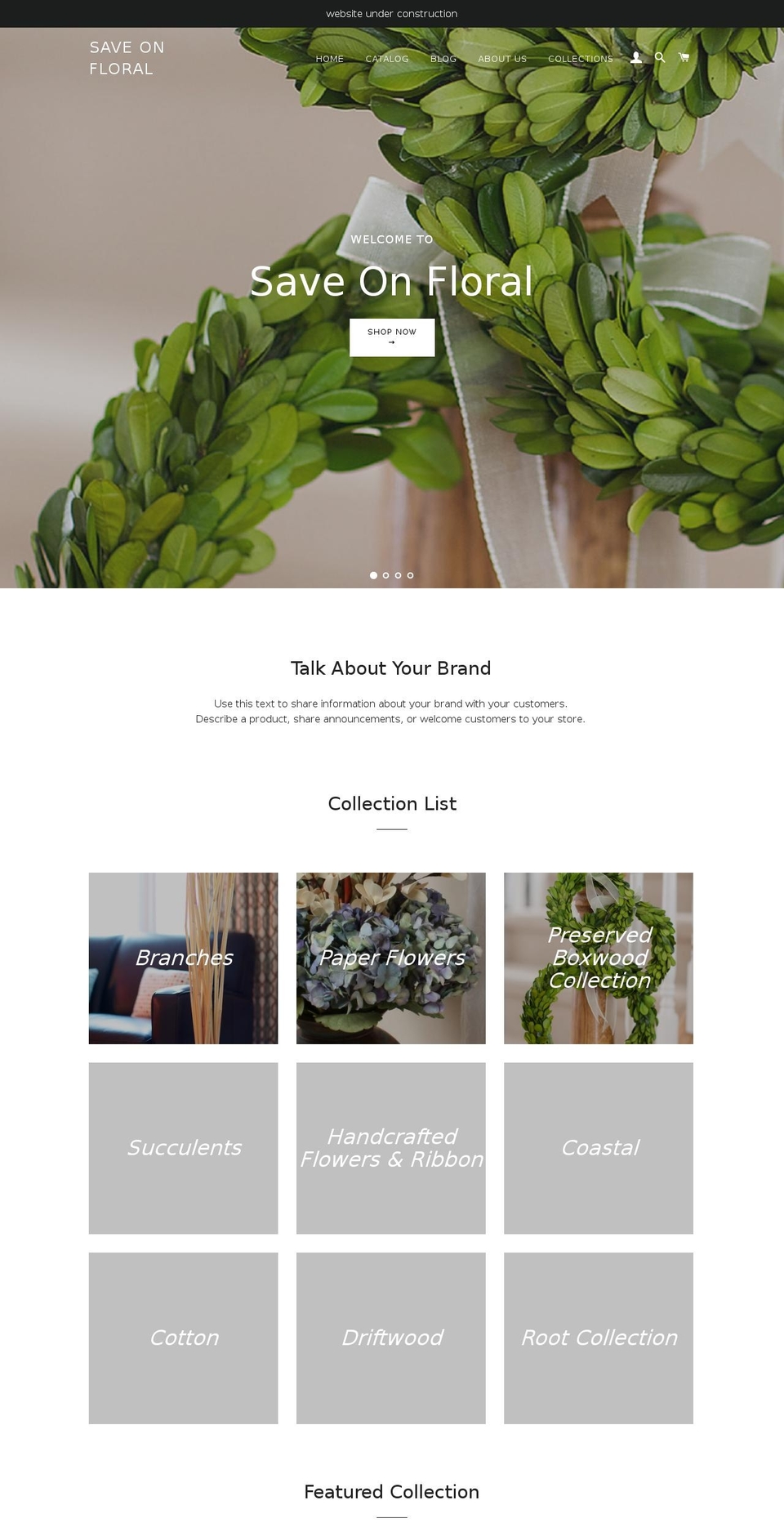 save-on-floral.com shopify website screenshot