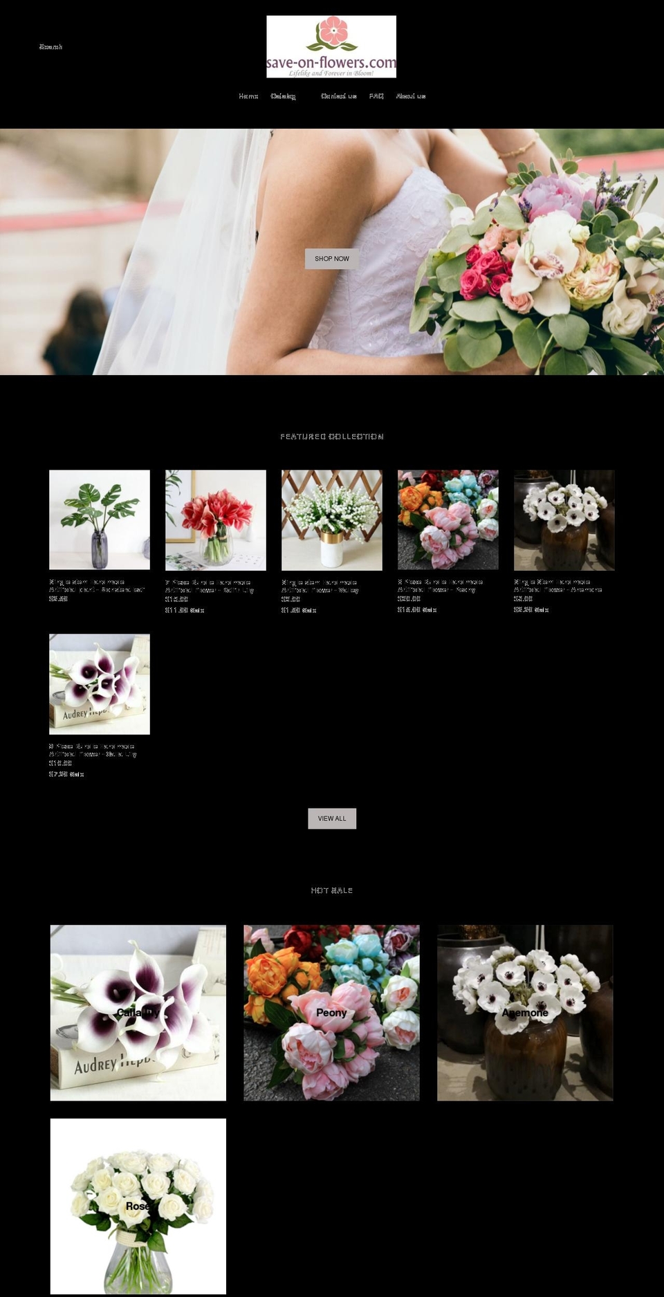 save-on-flowers.com — Shopify storefront screenshot