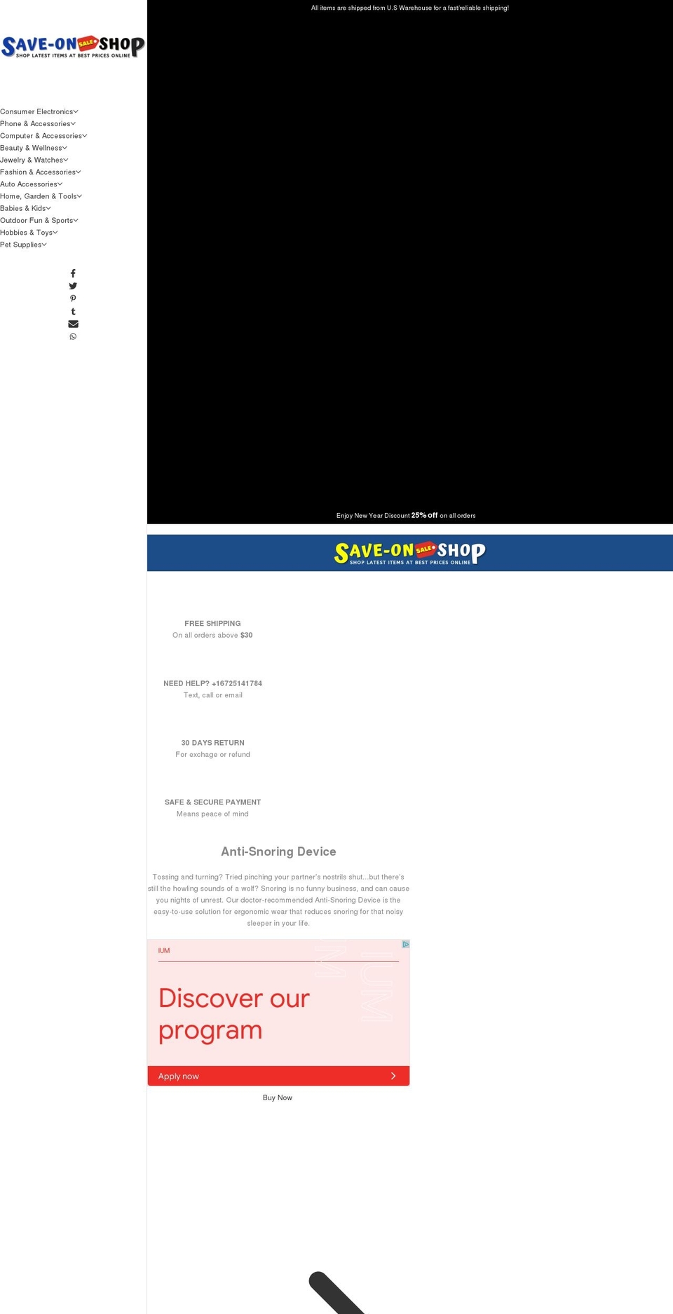 save-on.shop shopify website screenshot