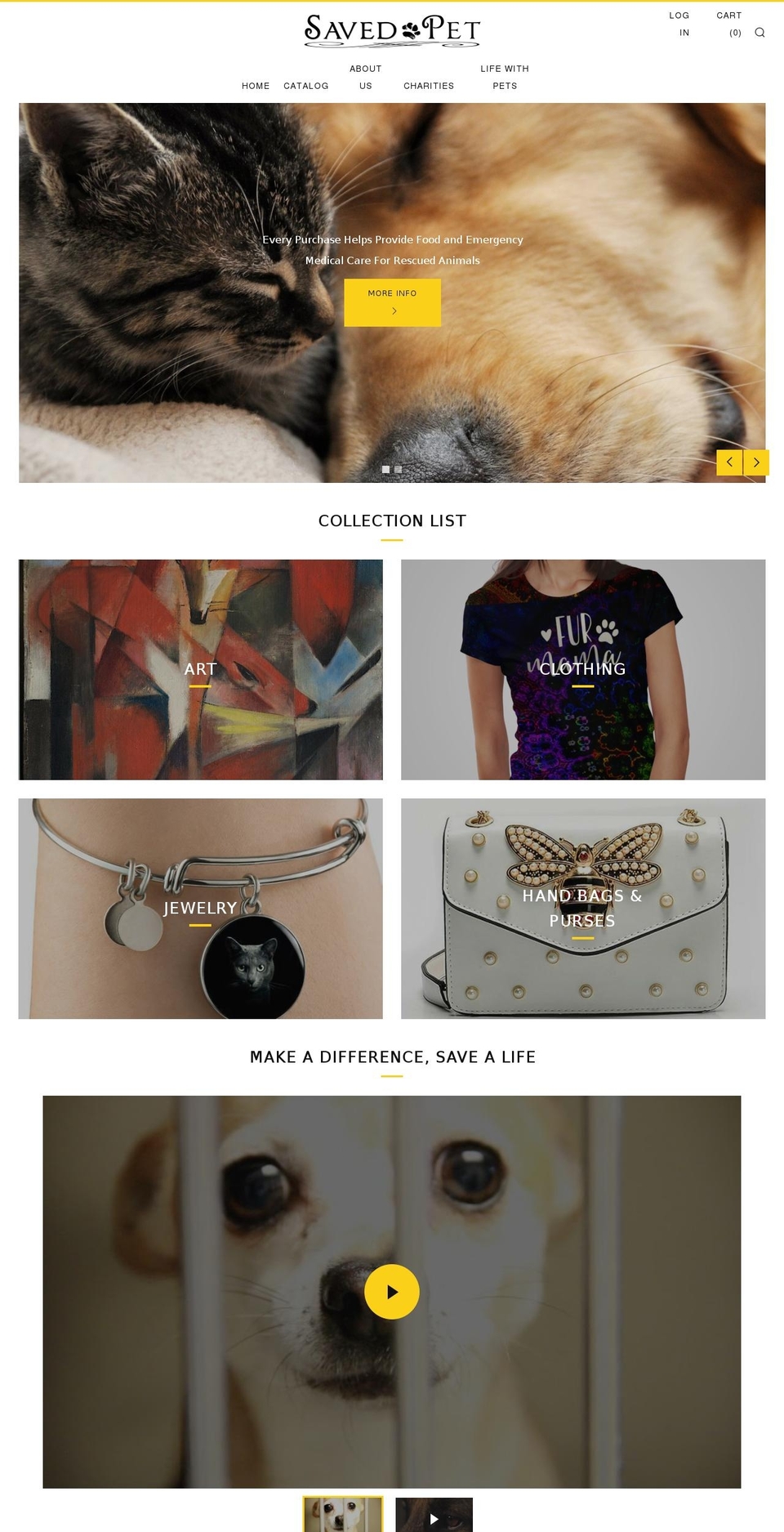 saved.pet shopify website screenshot