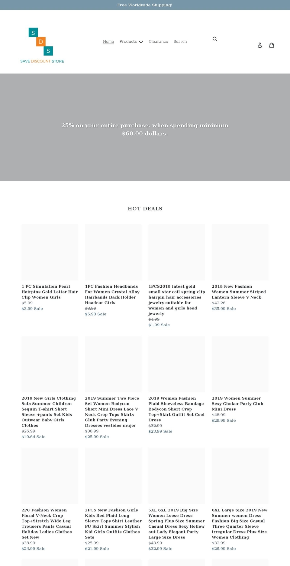 savediscountstore.com shopify website screenshot