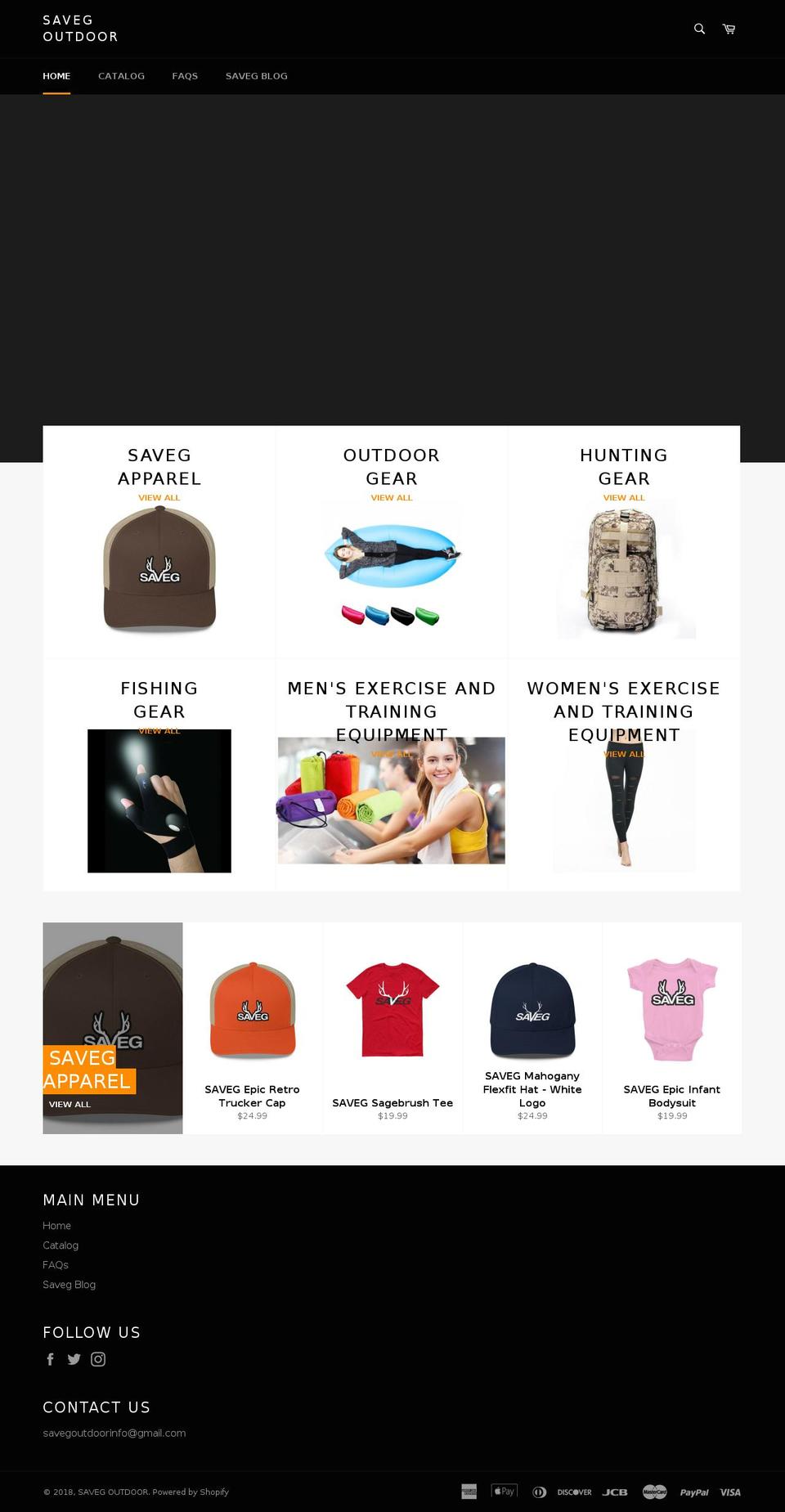 savegoutdoor.com — Shopify storefront screenshot