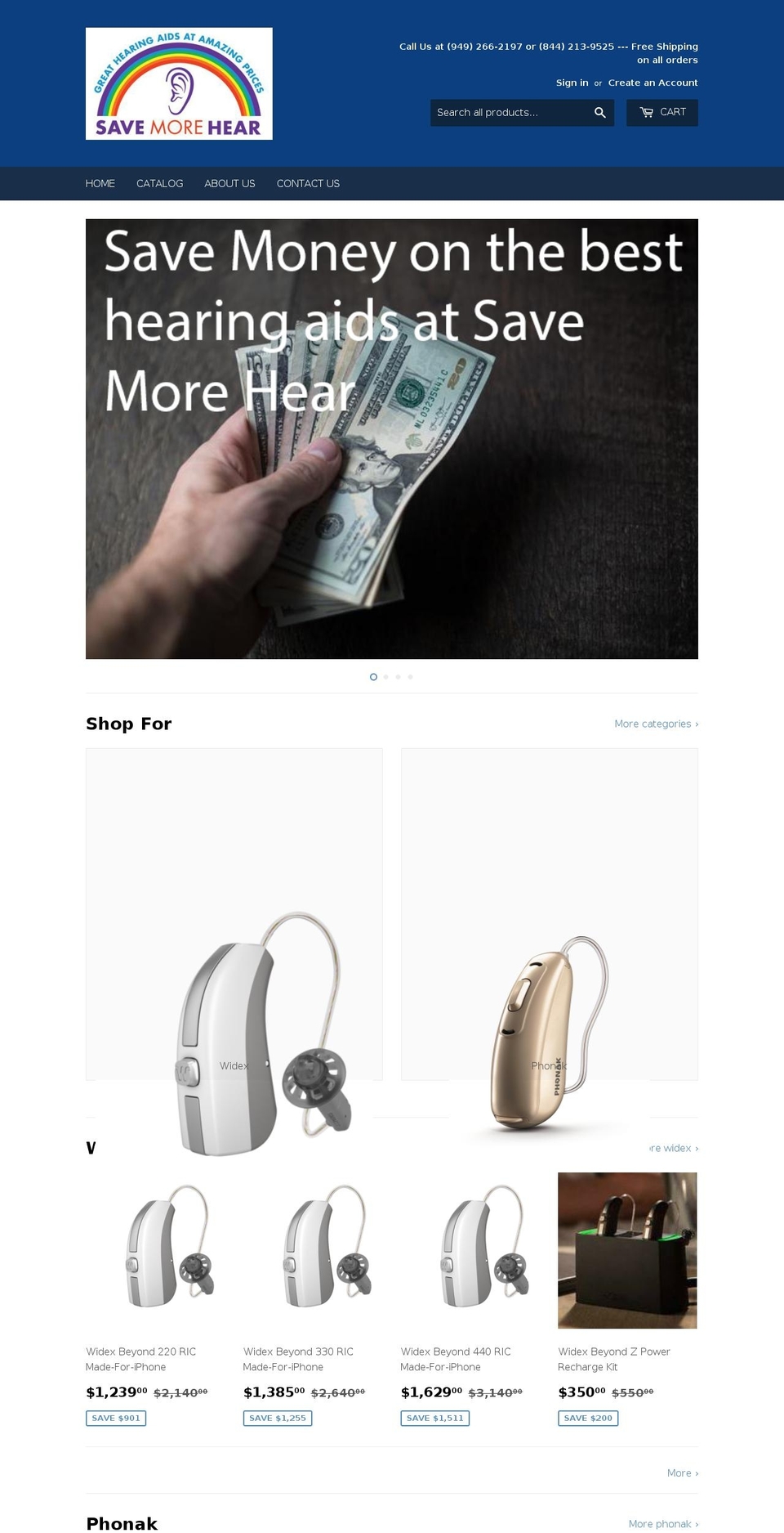 savemorehear.com — Shopify storefront screenshot