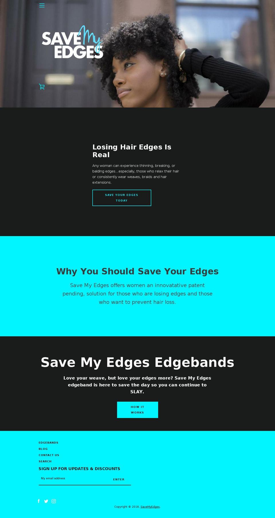 savemyedges.net shopify website screenshot