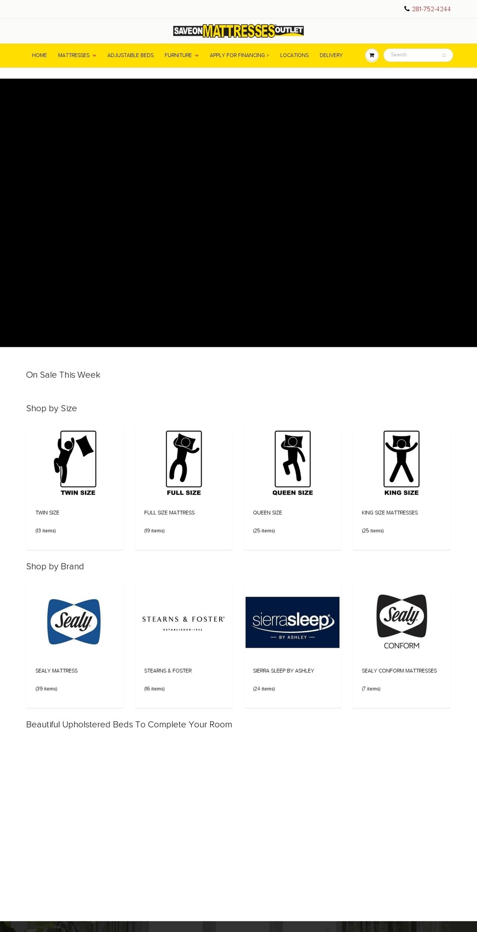 saveonmattress.net shopify website screenshot