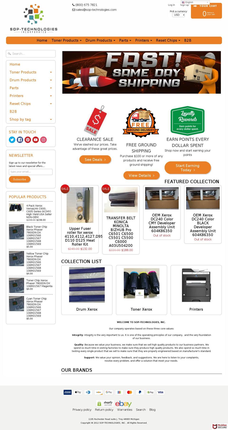 saveonprintingmi.com — Shopify storefront screenshot