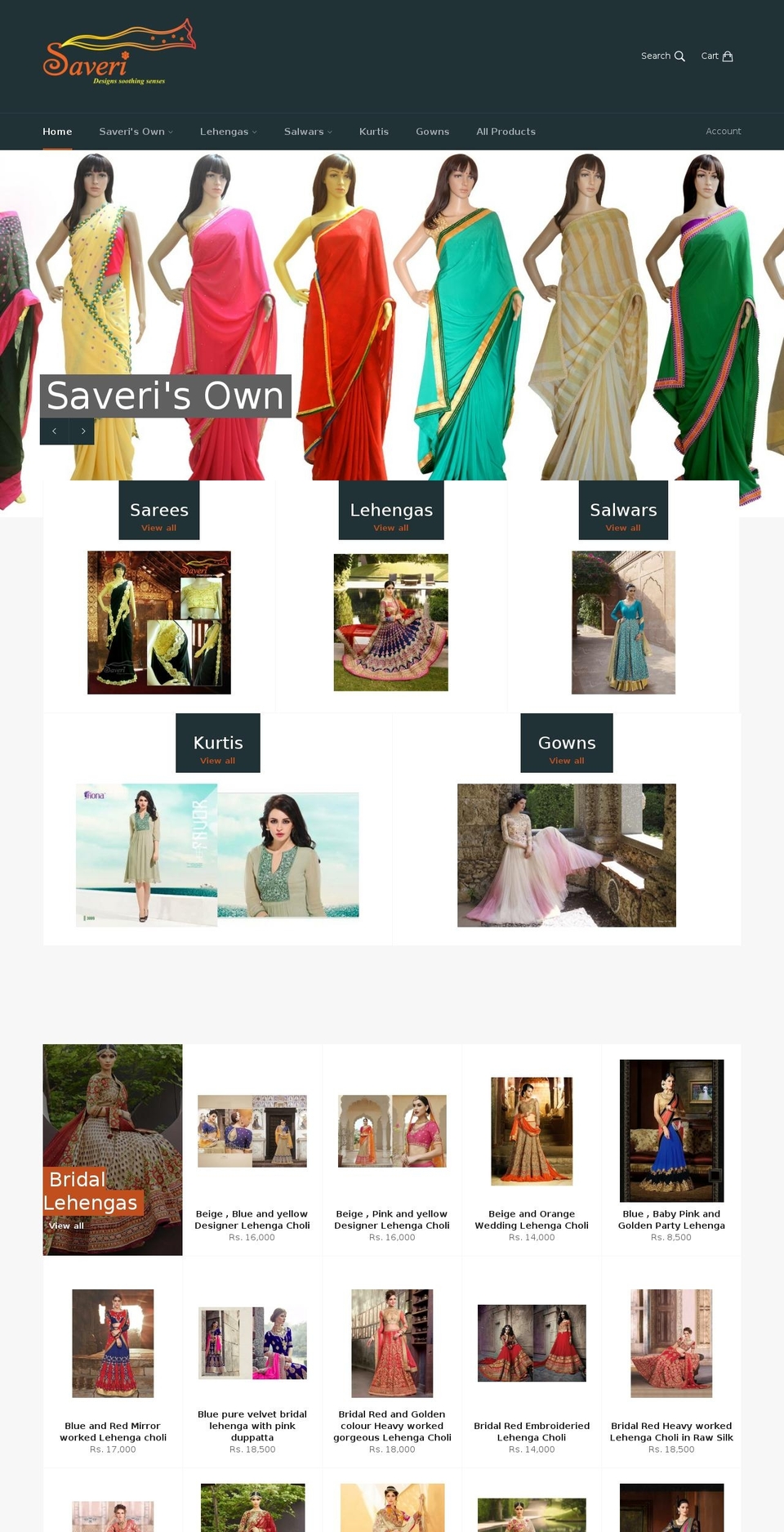 Copy of venture Shopify theme site example saveridesigns.com