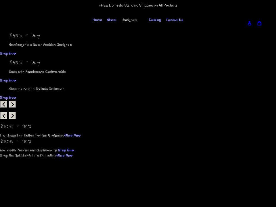 saverioa.com shopify website screenshot