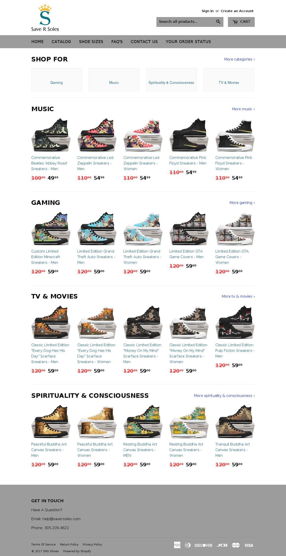 saversoles.com shopify website screenshot