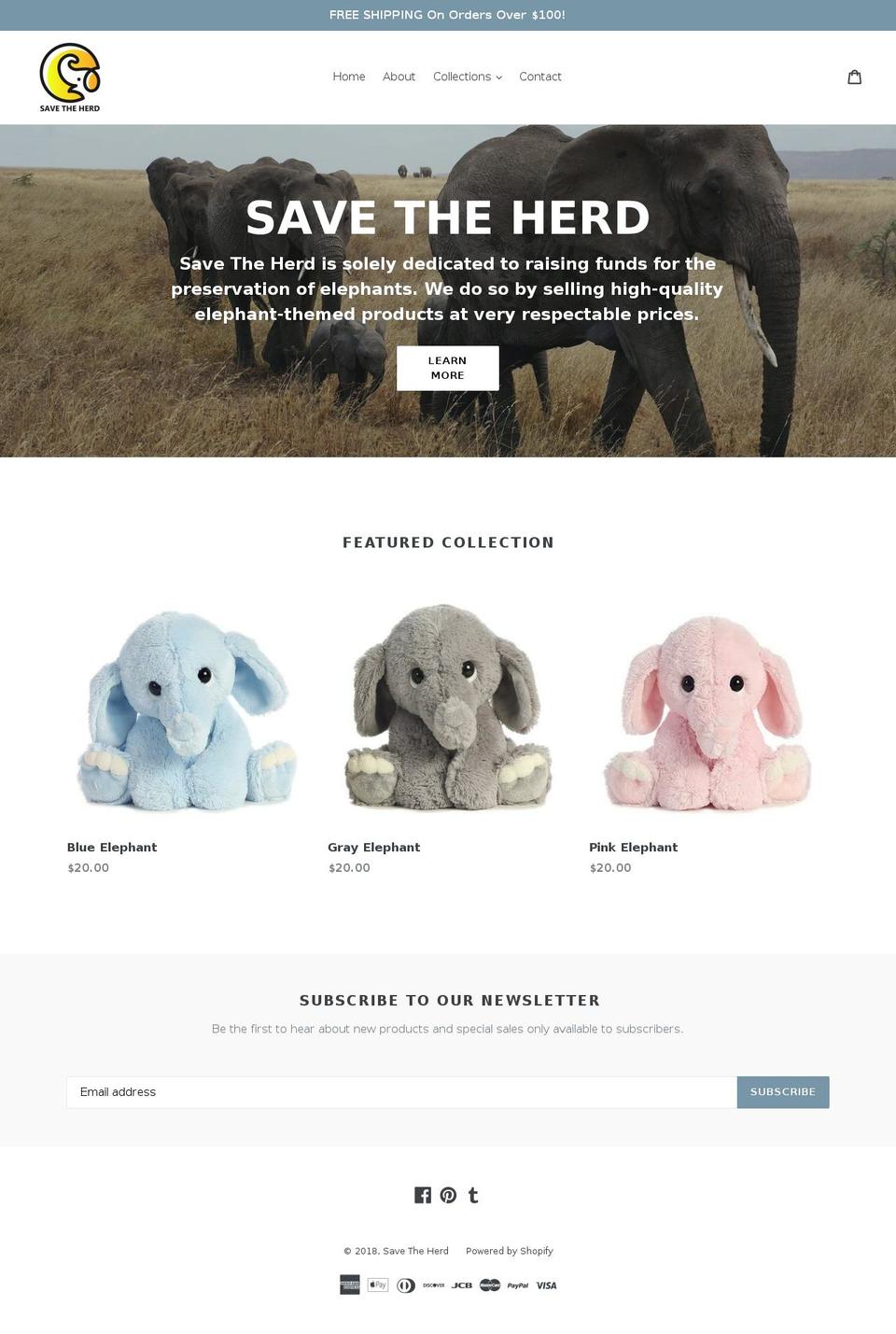 savetheherd.org shopify website screenshot