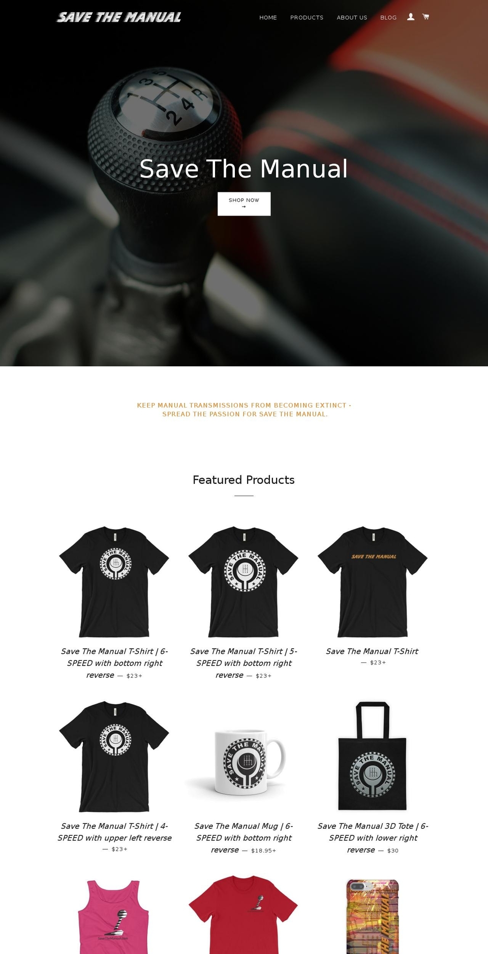 savethemanual.com shopify website screenshot
