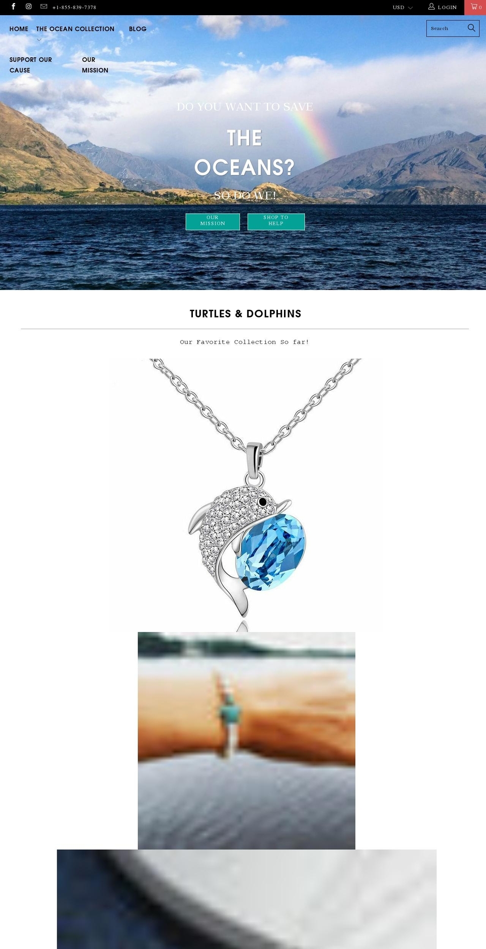 savetheoceansnow.com shopify website screenshot