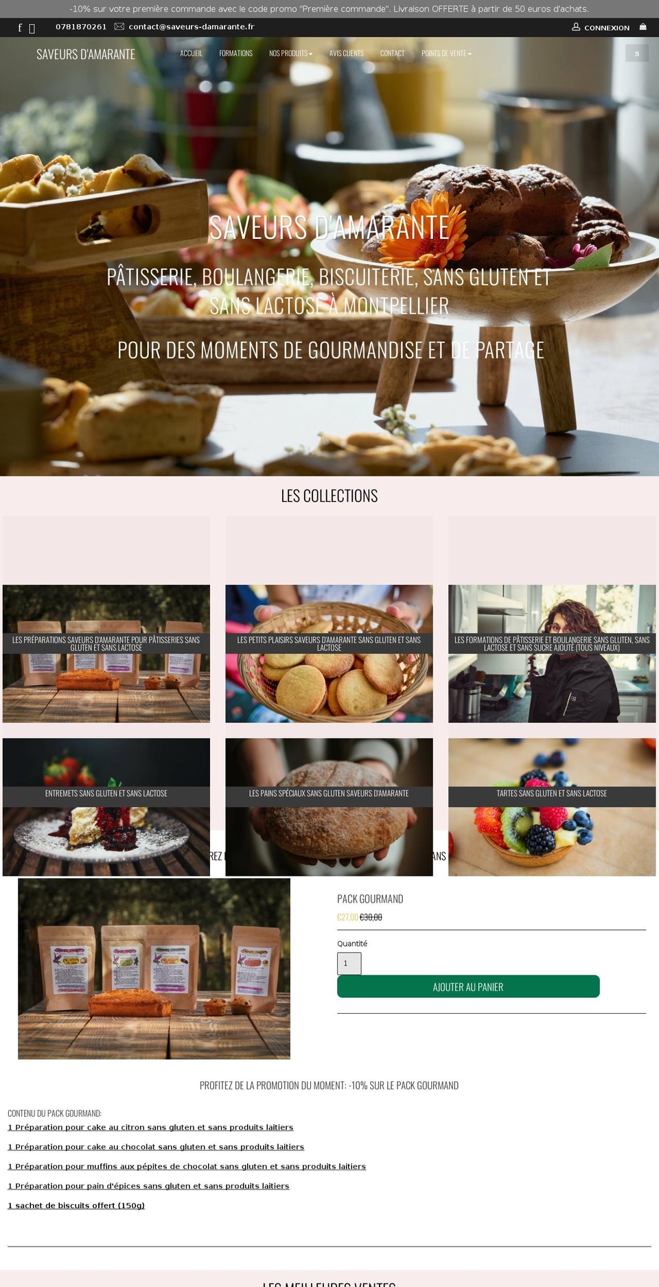 saveurs-damarante.fr shopify website screenshot