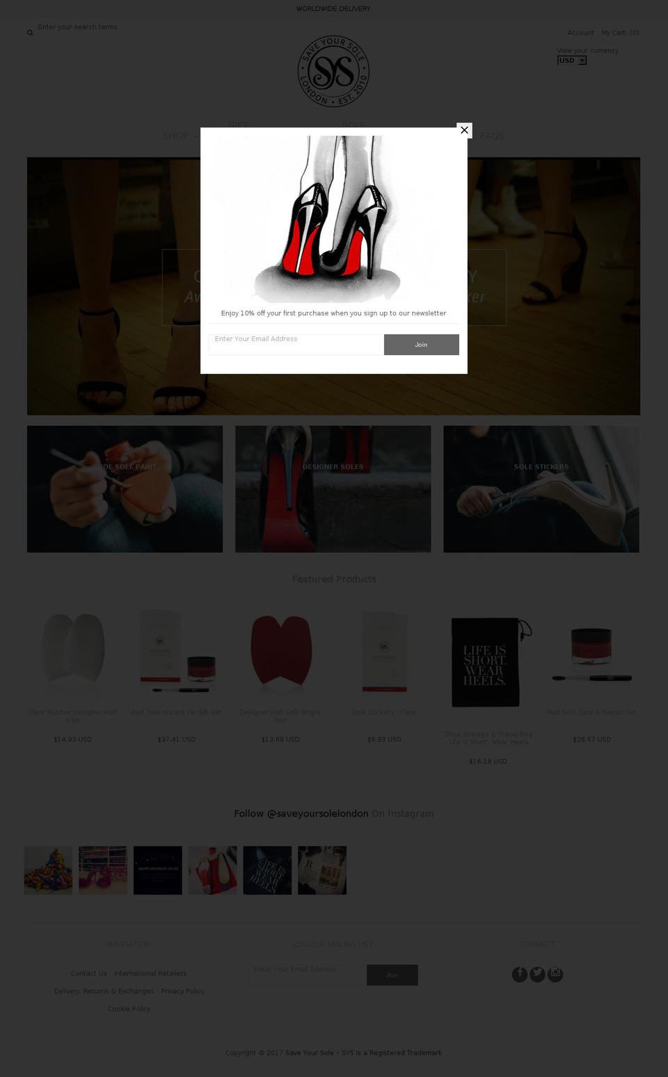 ShopifyCrew.com vantage-v5 Shopify theme site example saveyourshoe.com