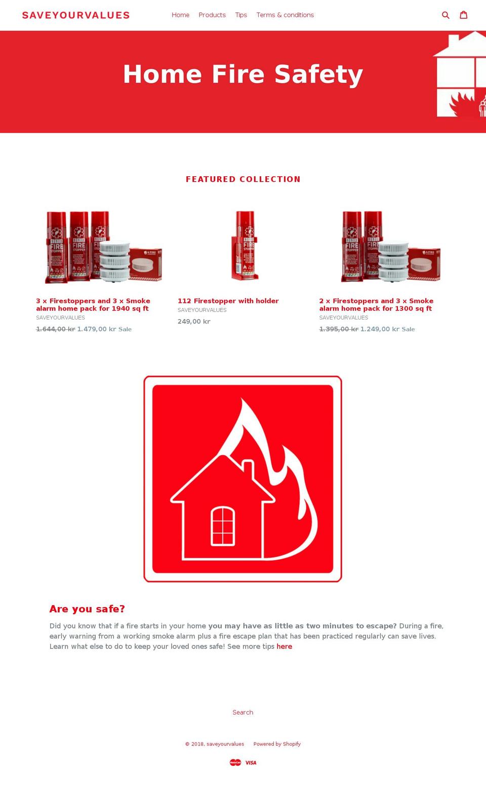 saveyourvalues.com — Shopify storefront screenshot