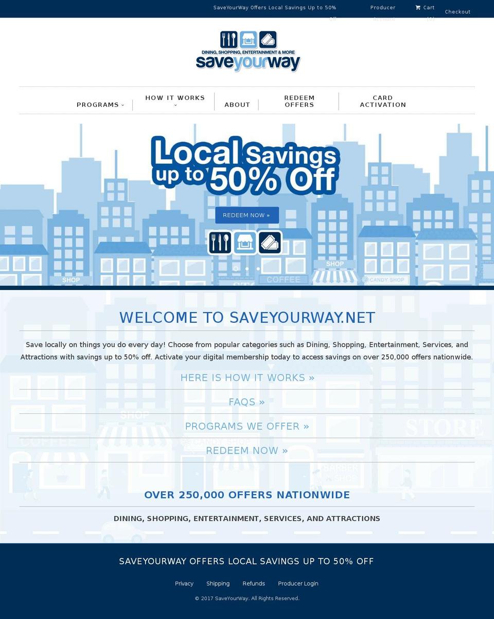 saveyourway.net shopify website screenshot